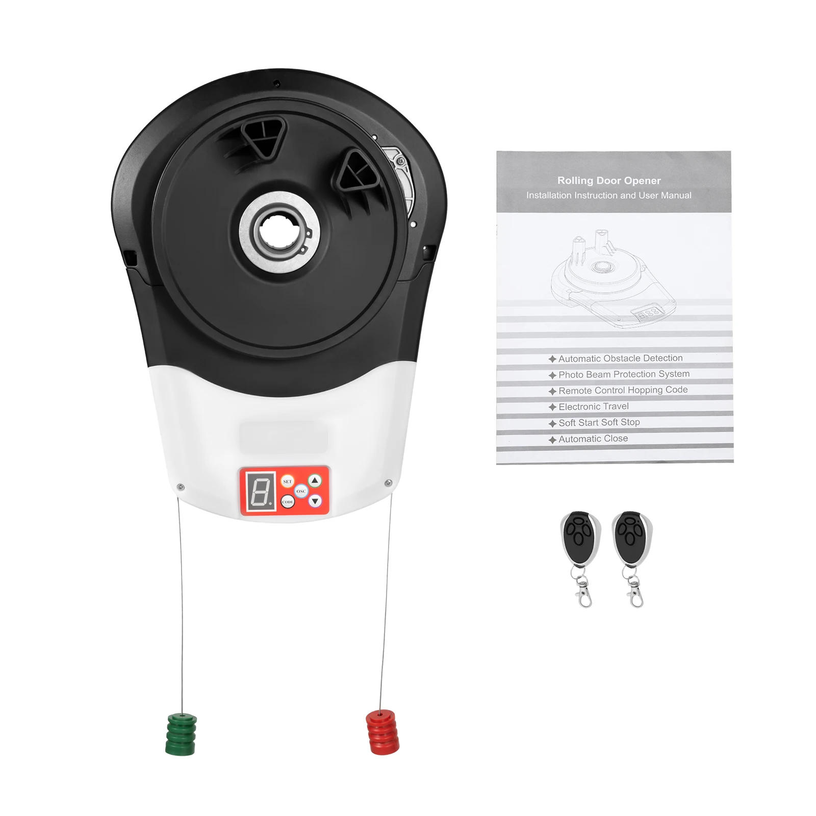 100W Automatic Roller Up Door Opener with 2 Remotes Commercial Garage Electric Roller Shutter Door Opener 800N Powerful Motor
100W Automatic Roller Up Door Opener with 2 Remotes Commercial Garage Electric Roller Shutter Door Opener 800N Powerful Motor