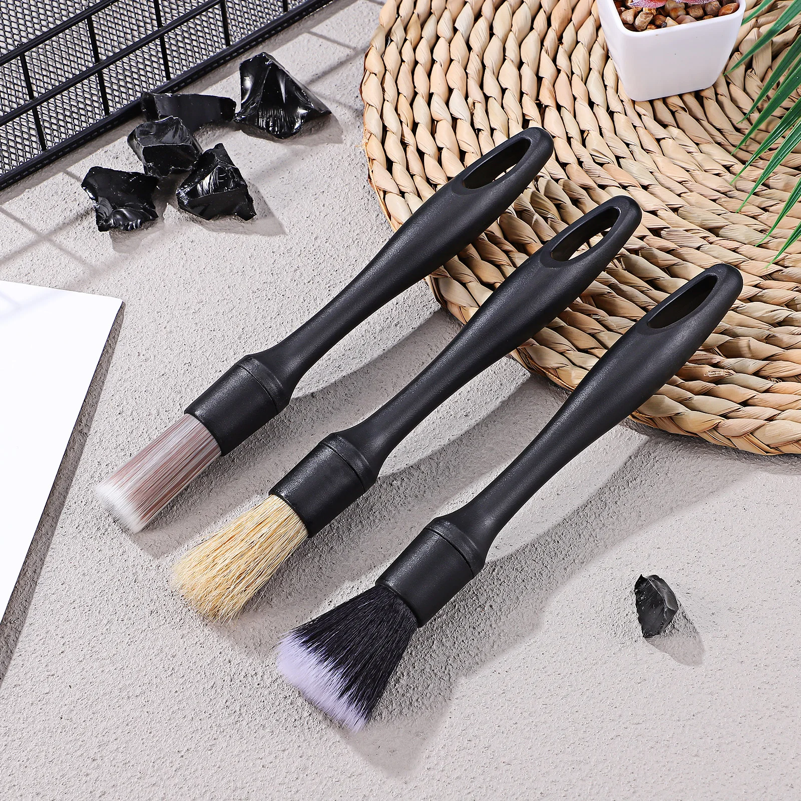 3Pcs Car Wash Detailing Supplies Durable Bristles Comfortable Grip Various Brush Heads Efficiently Clean
3Pcs Car Wash Detailing Supplies Durable Bristles Comfortable Grip Various Brush Heads Efficiently Clean