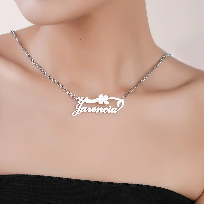 LOVE&NAME Stylish Customized Name Necklace Stainless Steel Pendant Personalized Flower Letter Nameplate Jewelry Dropshipping
LOVE&NAME Stylish Customized Name Necklace Stainless Steel Pendant Personalized Flower Letter Nameplate Jewelry Dropshipping