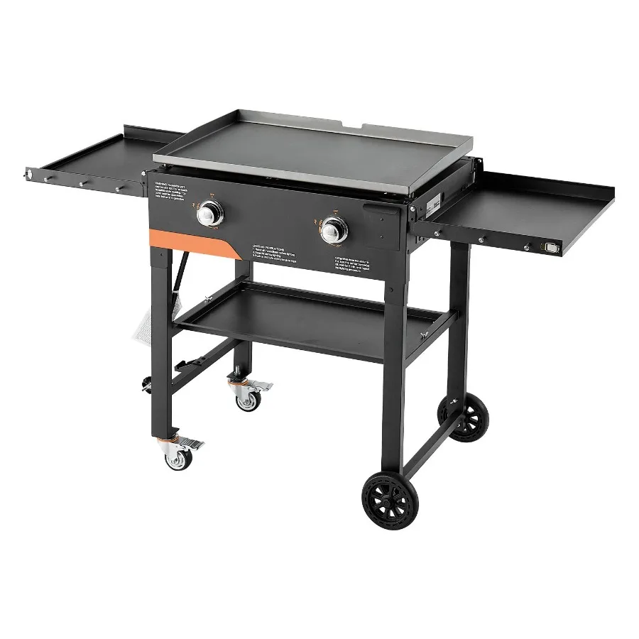 Outdoor flat top griddle for pan-frying, grilling, stir-frying BBQ; stainless steel plate, black finish; 28-inch foldable desig
Outdoor flat top griddle for pan-frying, grilling, stir-frying BBQ; stainless steel plate, black finish; 28-inch foldable desig