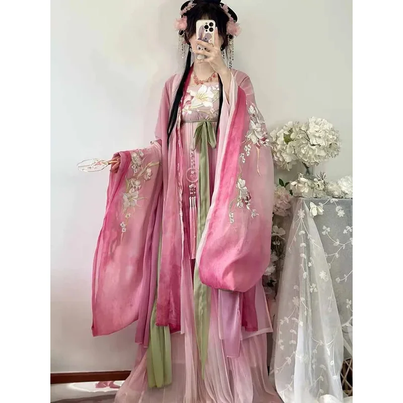 Hanfu Dress Women Chinese Ancient Pink Embroidered Hanfu Suits Female Stage Performance Carnival Cosplay Costume Hanfu Dress
Hanfu Dress Women Chinese Ancient Pink Embroidered Hanfu Suits Female Stage Performance Carnival Cosplay Costume Hanfu Dress