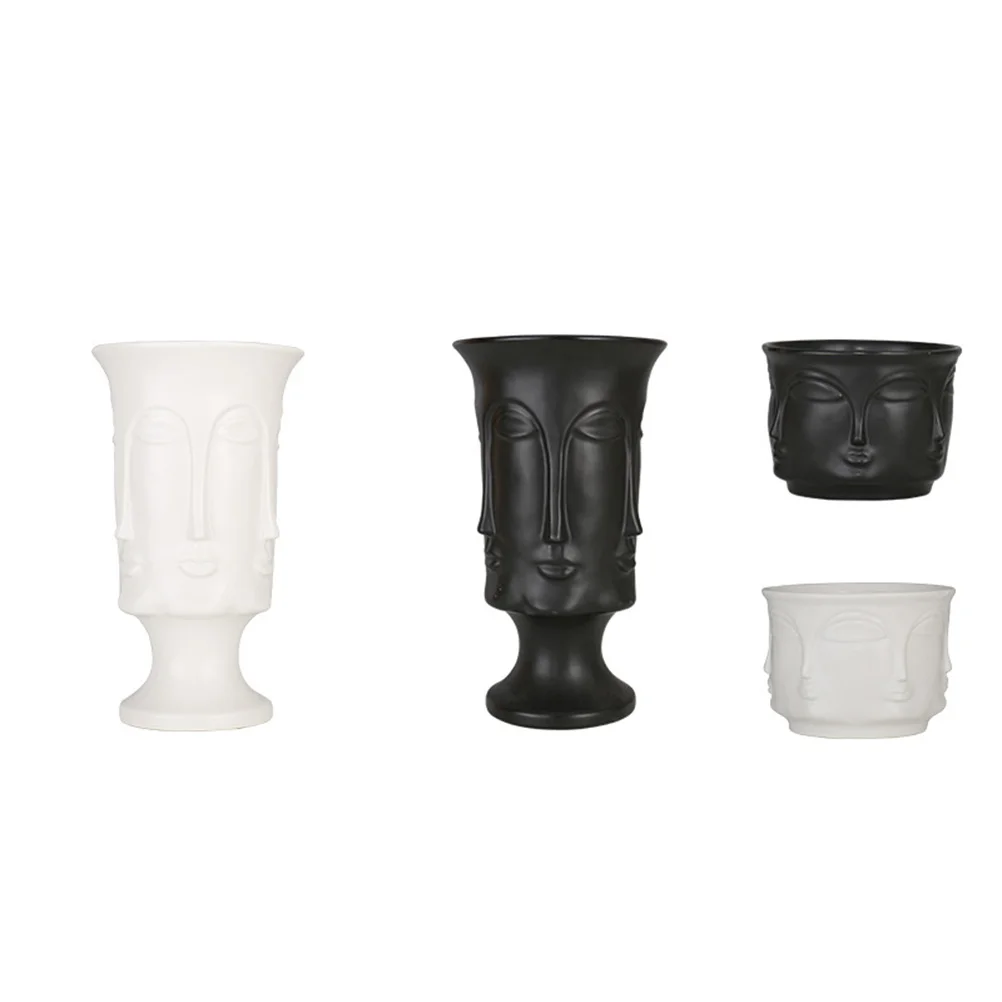 Creative Man Face Ceramic Flower Pot Black Succulent Planter Holder Organizer for Desk Windowsill Home Decoration
Creative Man Face Ceramic Flower Pot Black Succulent Planter Holder Organizer for Desk Windowsill Home Decoration