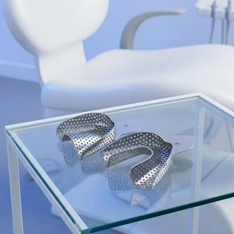 6Pcs Stainless Steel Dental Impression Trays Durable Upper Lower Teeth Trays Ideal Gift for Dental Students
6Pcs Stainless Steel Dental Impression Trays Durable Upper Lower Teeth Trays Ideal Gift for Dental Students