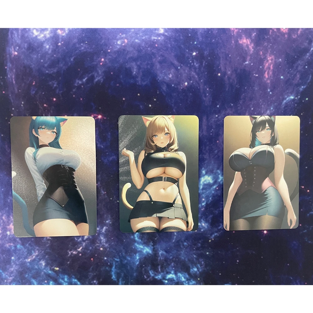 59*86mm 3Pcs/set Anime Girls Flash Cards ACG Sexy Cute Classic Gift Toys Game Anime Collection Cards
59*86mm 3Pcs/set Anime Girls Flash Cards ACG Sexy Cute Classic Gift Toys Game Anime Collection Cards