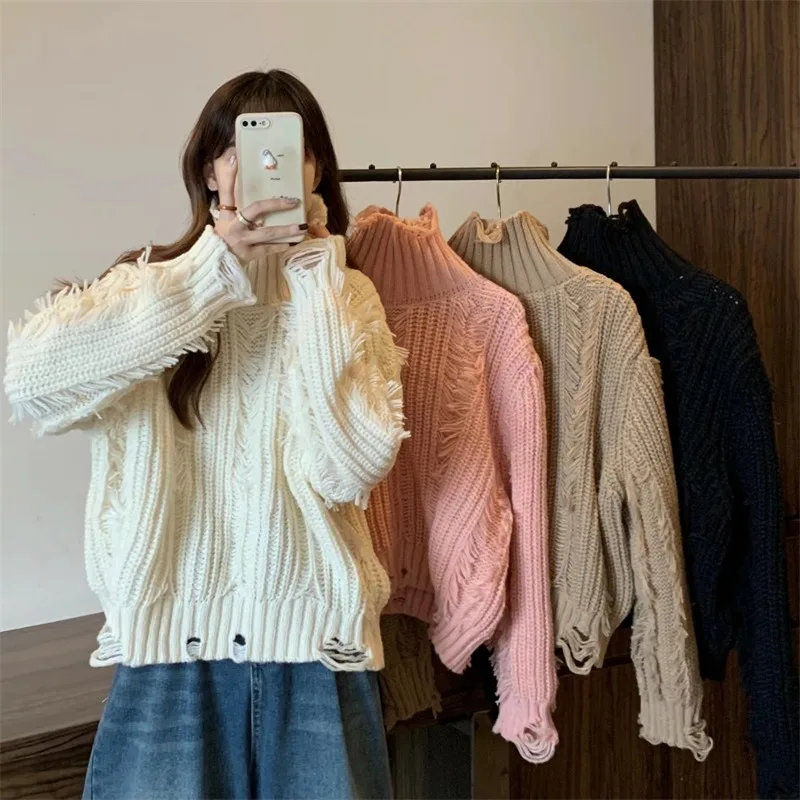 Pull Femme 2023 Women Winter Turtleneck Sweaters Thick Warm Batwing Sleeve Pull Jumper Women Twisted Hole Pullovers Sweater Top
Pull Femme 2023 Women Winter Turtleneck Sweaters Thick Warm Batwing Sleeve Pull Jumper Women Twisted Hole Pullovers Sweater Top