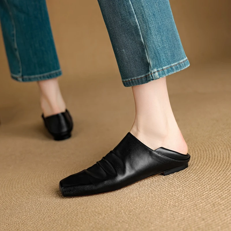 NEW Spring/Autumn Women Pumps Genuine Leather Shoes for Women Square Toe Low Heel Shoes Pleated Women Loafers Slip-on Daily Shoe
NEW Spring/Autumn Women Pumps Genuine Leather Shoes for Women Square Toe Low Heel Shoes Pleated Women Loafers Slip-on Daily Shoe