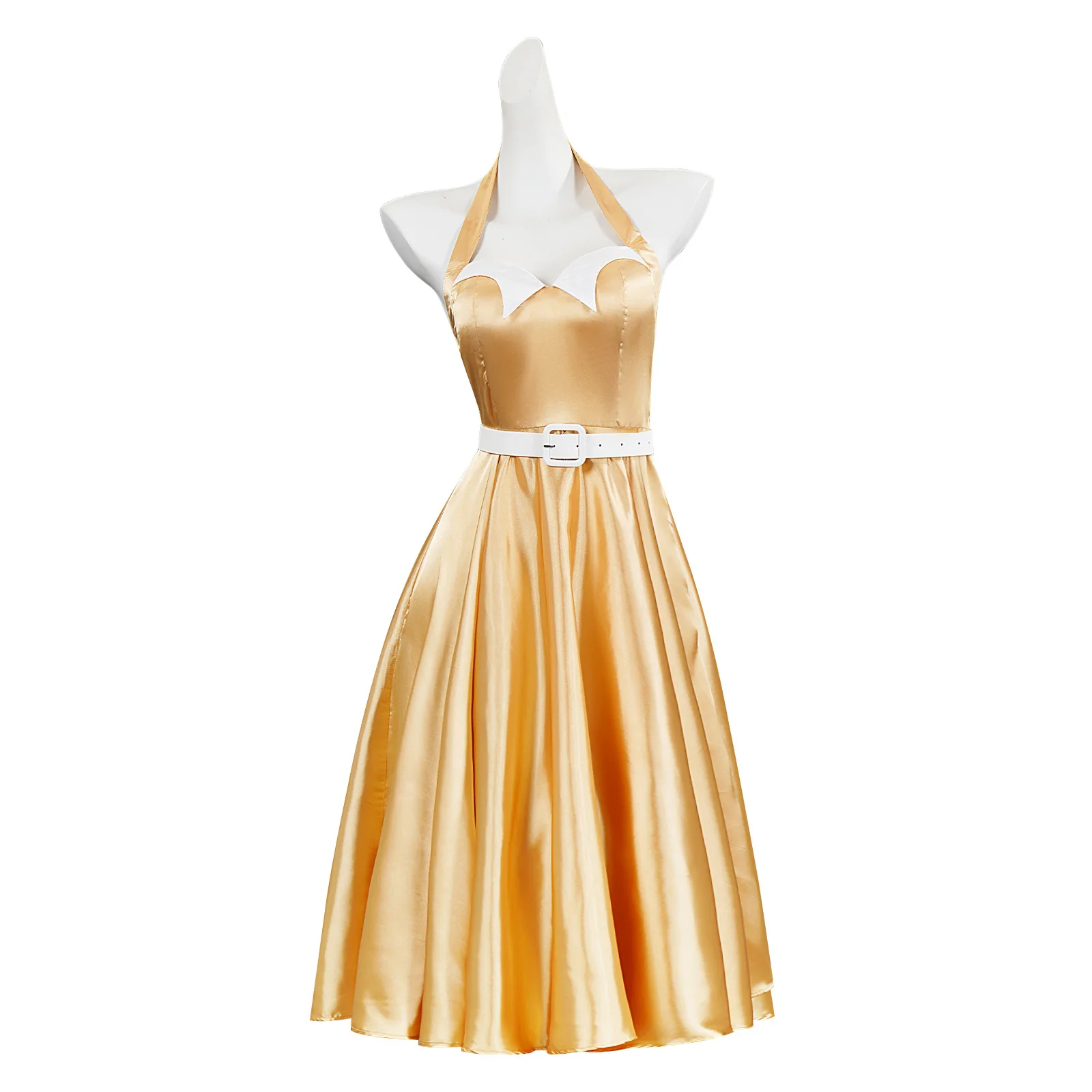 Halloween New Style Yellow Silk Satin Dress Mystery Doctor Vintage Strap Waist Cinched Cosplay Costume Women's Traditional Wear
Halloween New Style Yellow Silk Satin Dress Mystery Doctor Vintage Strap Waist Cinched Cosplay Costume Women's Traditional Wear