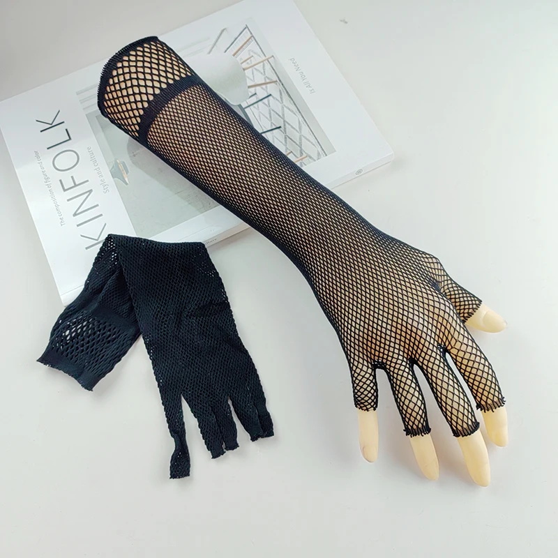 Sexy Women Elastic Punk Half Finger Fishing Net Long Gloves Lolita Mesh Hollow Nightclub Pole Dance Stage Performance Mittens
Sexy Women Elastic Punk Half Finger Fishing Net Long Gloves Lolita Mesh Hollow Nightclub Pole Dance Stage Performance Mittens