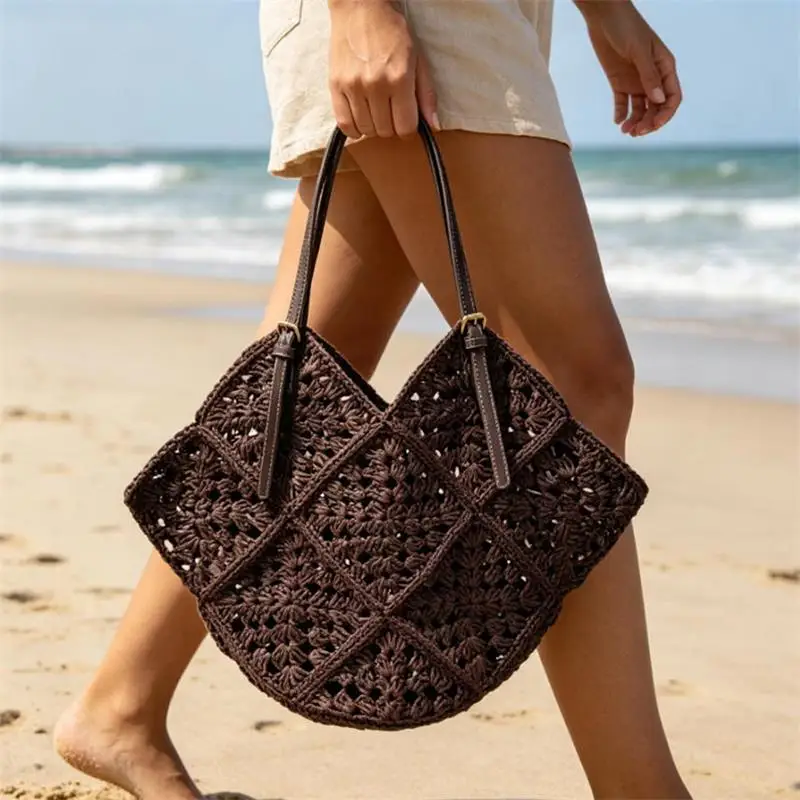 European American Woven Tote Bag Women's Large Capacity Straw Shoulder Bag Summer Beach Vacation Handbag Commuter Shopping Bag
European American Woven Tote Bag Women's Large Capacity Straw Shoulder Bag Summer Beach Vacation Handbag Commuter Shopping Bag