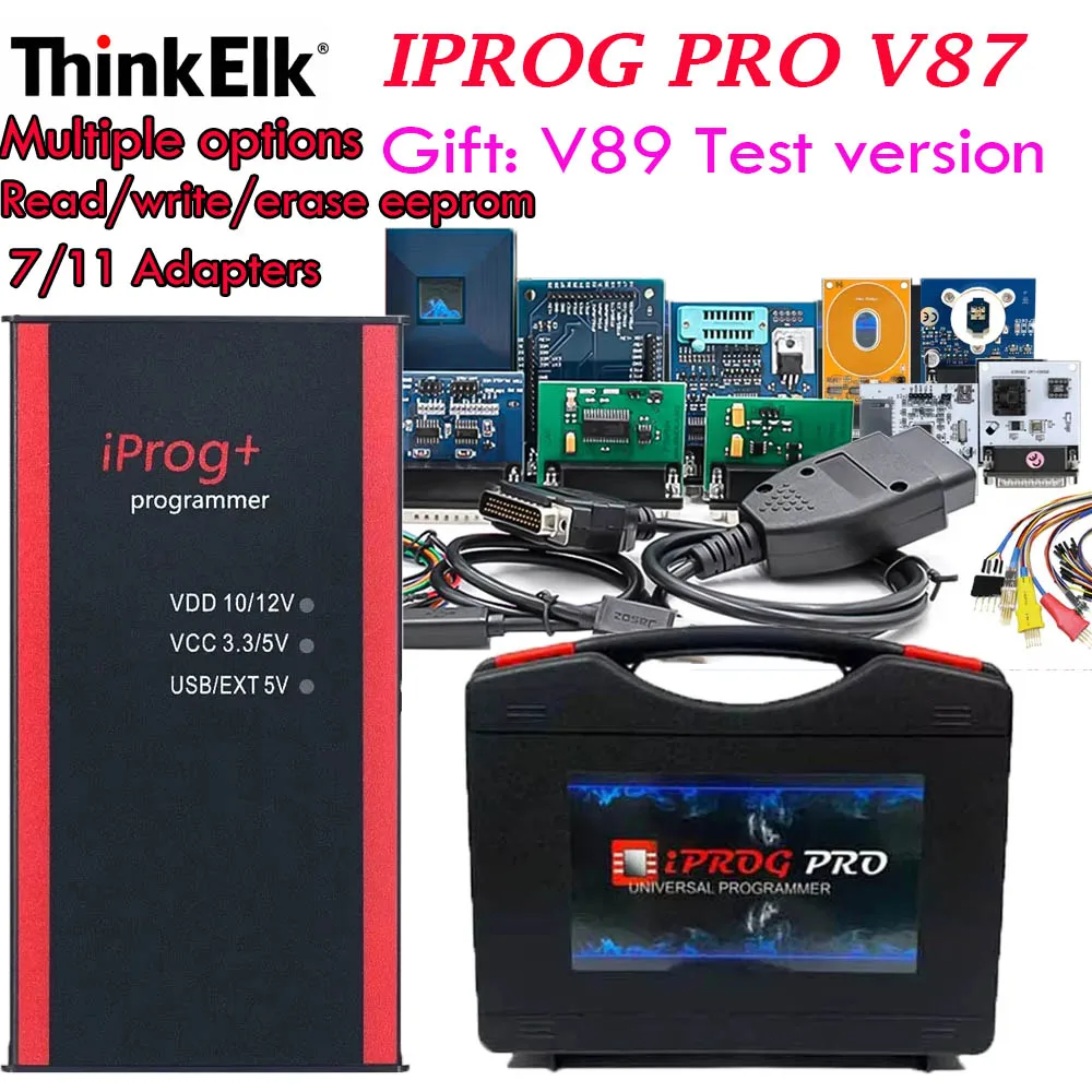 2026 Iprog Pro Full V89 Read/write/erase eeprom with 7/11 Adapters Auto Key Programmer Update to v89 Version
2026 Iprog Pro Full V89 Read/write/erase eeprom with 7/11 Adapters Auto Key Programmer Update to v89 Version