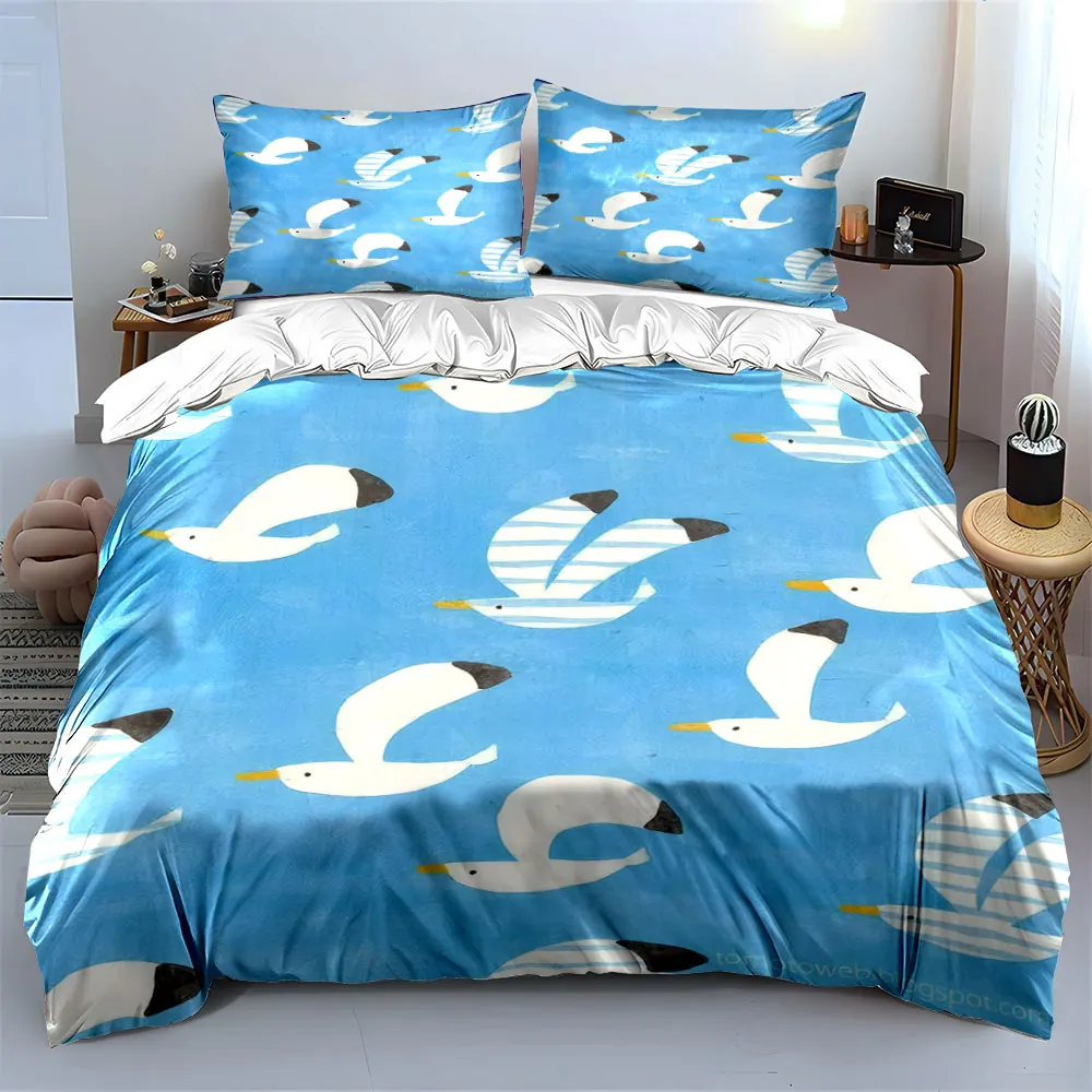 "Seagull Decorative Set for Kids" Bedding Set with 1 Duvet Cover 2 Pillowcases Single Double King Queen, Gift
"Seagull Decorative Set for Kids" Bedding Set with 1 Duvet Cover 2 Pillowcases Single Double King Queen, Gift