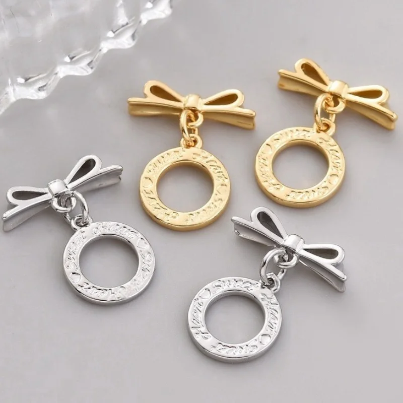 DIY Jewelry Making Connector 18K Gold Plated Ring Bowknot OTClasp Fastening Lock Handmade Necklace Bracelet Accessorie wholesale
DIY Jewelry Making Connector 18K Gold Plated Ring Bowknot OTClasp Fastening Lock Handmade Necklace Bracelet Accessorie wholesale