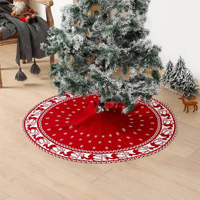 New Knitted Christmas Tree Skirt Deer Design Decorative Ornaments 120cm Festive Christmas Decoration Accessories
New Knitted Christmas Tree Skirt Deer Design Decorative Ornaments 120cm Festive Christmas Decoration Accessories