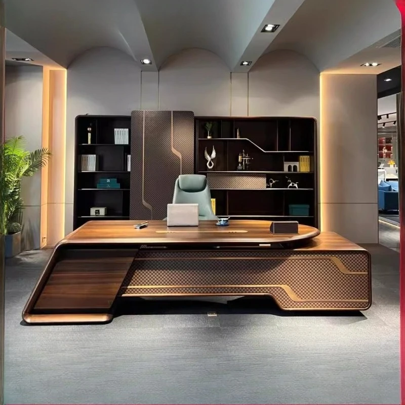The boss's desk is simple and modern chairperson's office furniture
The boss's desk is simple and modern chairperson's office furniture