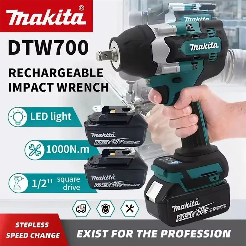Makita DTW700 Cordless Impact Wrench 1000N.M Brushless Electric Wrench Screwdriver Large Torque Auto Repair Power Tools
Makita DTW700 Cordless Impact Wrench 1000N.M Brushless Electric Wrench Screwdriver Large Torque Auto Repair Power Tools