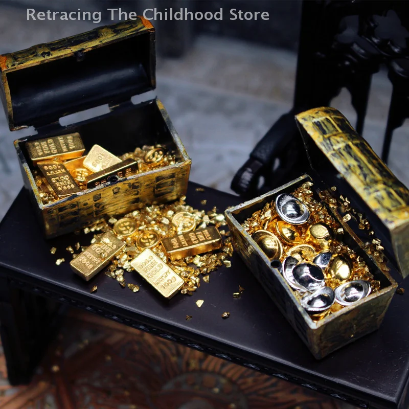 1/12 Dollhouse Simulated Mini Gold Ingot Gold Bar Treasure Chest Dollhouse Micro Scene Decoration Pretend Play Toys For Kids
1/12 Dollhouse Simulated Mini Gold Ingot Gold Bar Treasure Chest Dollhouse Micro Scene Decoration Pretend Play Toys For Kids