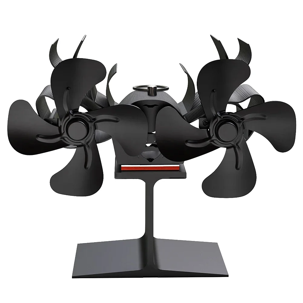 Fireplace Fan Double Head 4 Blades Thermal Power Fan Air Circulation Fan Stove Fan Wood Log Burner Eco Quiet Hot Air Fan Heater
Fireplace Fan Double Head 4 Blades Thermal Power Fan Air Circulation Fan Stove Fan Wood Log Burner Eco Quiet Hot Air Fan Heater