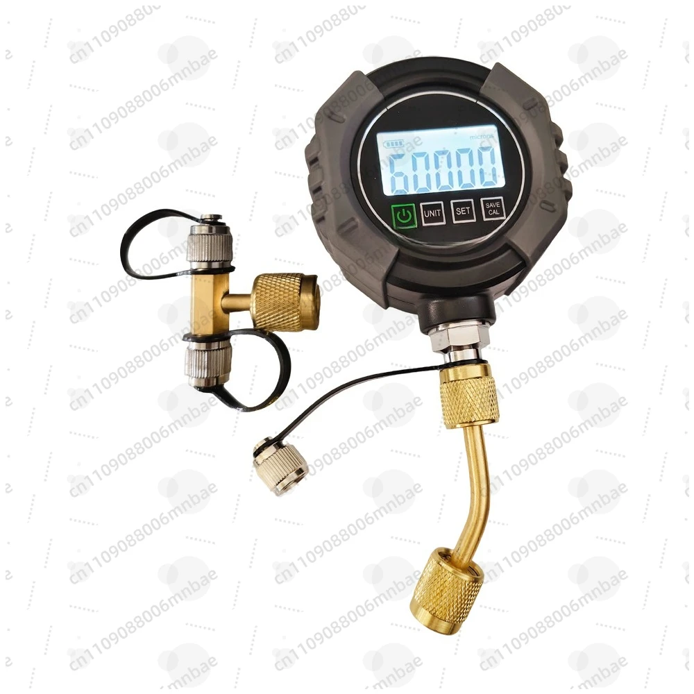 Цифровой вакуумметр (микронметр) с фитингом 1/4 дюйма и Т-образным адаптером, тестер давления хладагента с датчиком Пирани
Цифровой вакуумметр (микронметр) с фитингом 1/4 дюйма и Т-образным адаптером, тестер давления хладагента с датчиком Пирани