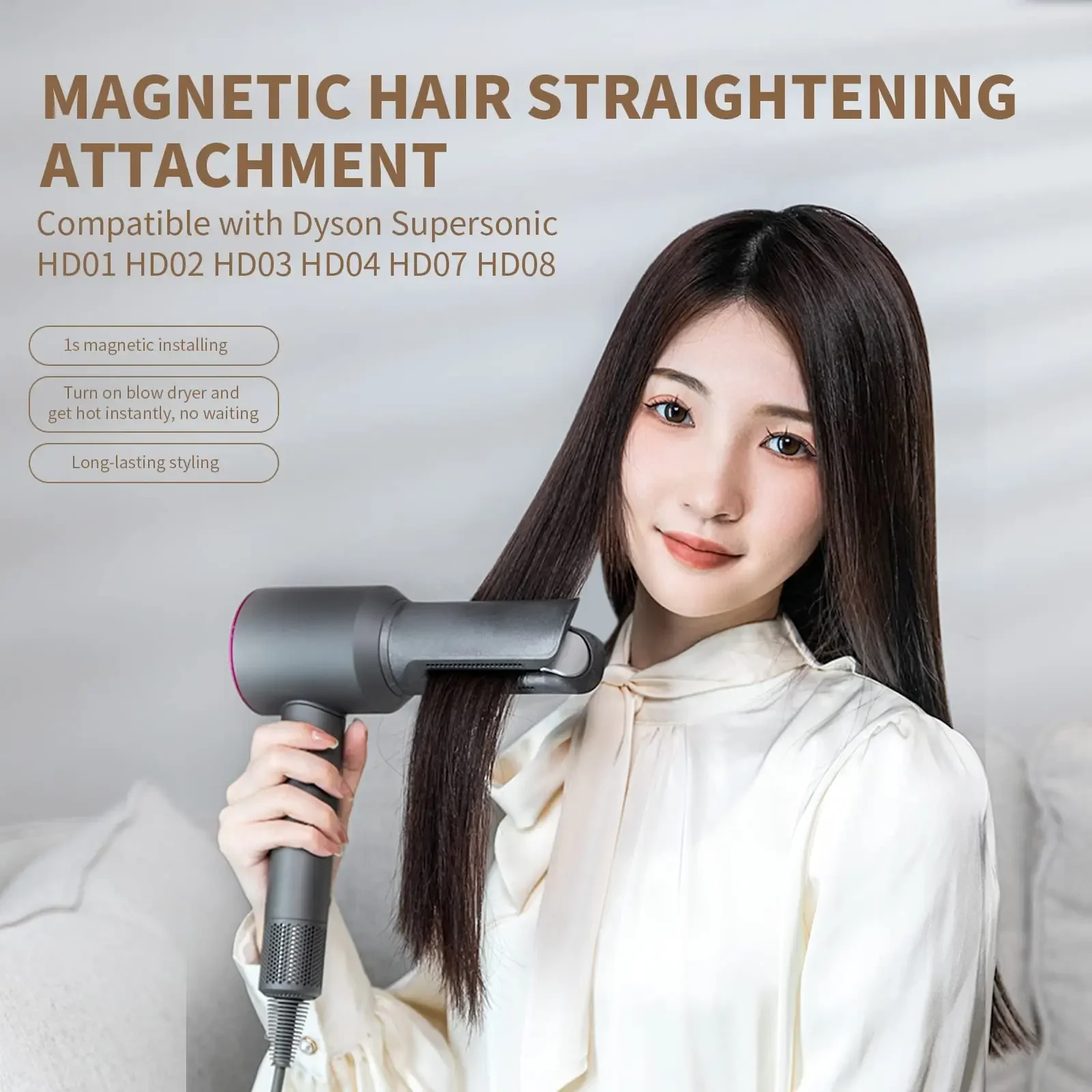 Replacement Hair Dryer Straight Nozzle Attachment For Dyson Airwrap Supersonic HD Straightening Plate Clamp Tool Accessories
Replacement Hair Dryer Straight Nozzle Attachment For Dyson Airwrap Supersonic HD Straightening Plate Clamp Tool Accessories