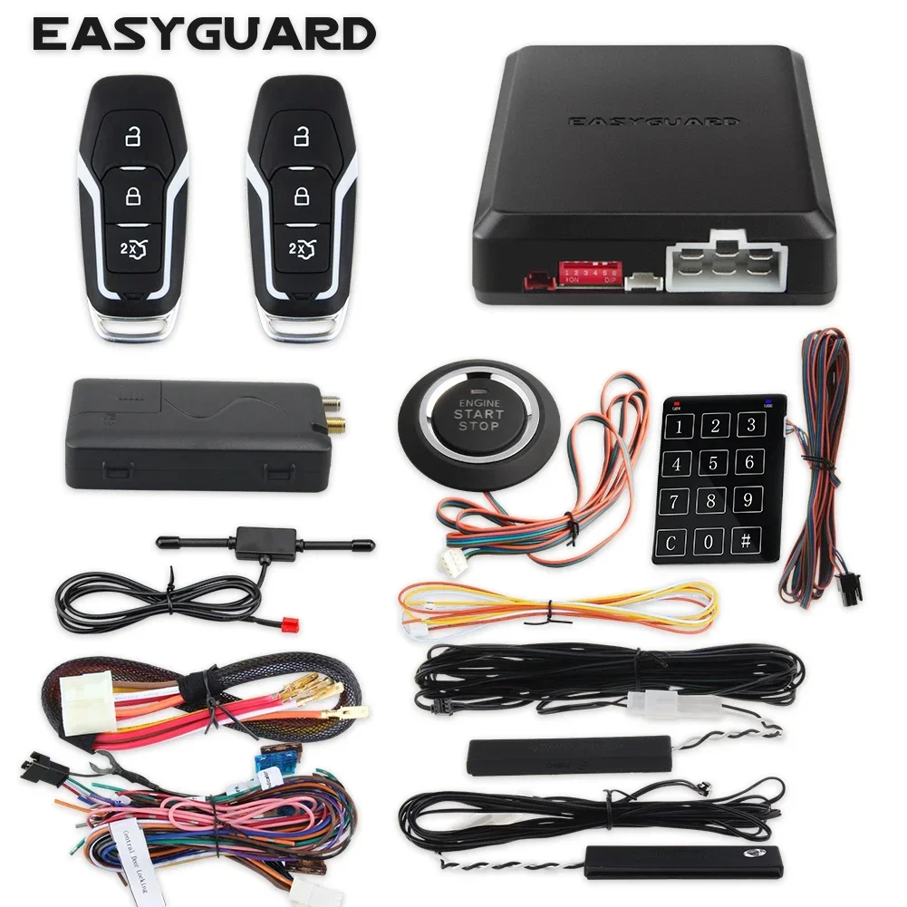 EASYGUARD App Control IOS Android 4G 3G 2G Keyless Entry System Engine Start Stop Remote Engine Start GPS Tracker
EASYGUARD App Control IOS Android 4G 3G 2G Keyless Entry System Engine Start Stop Remote Engine Start GPS Tracker