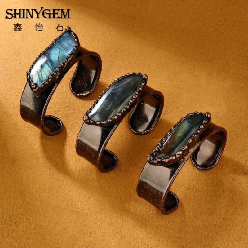 SHINYGEM Natural Labradorite Adjustable Electroplated Antique Copper Bracelet Fashion Jewelry For Women Gift
SHINYGEM Natural Labradorite Adjustable Electroplated Antique Copper Bracelet Fashion Jewelry For Women Gift