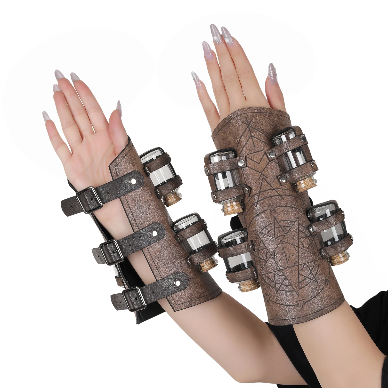 Medieval Steampunk Arm Guard Armor Cuffs Wristband Gothic Leather Alchemist Role Playing Costume Accessories Props Halloween
Medieval Steampunk Arm Guard Armor Cuffs Wristband Gothic Leather Alchemist Role Playing Costume Accessories Props Halloween