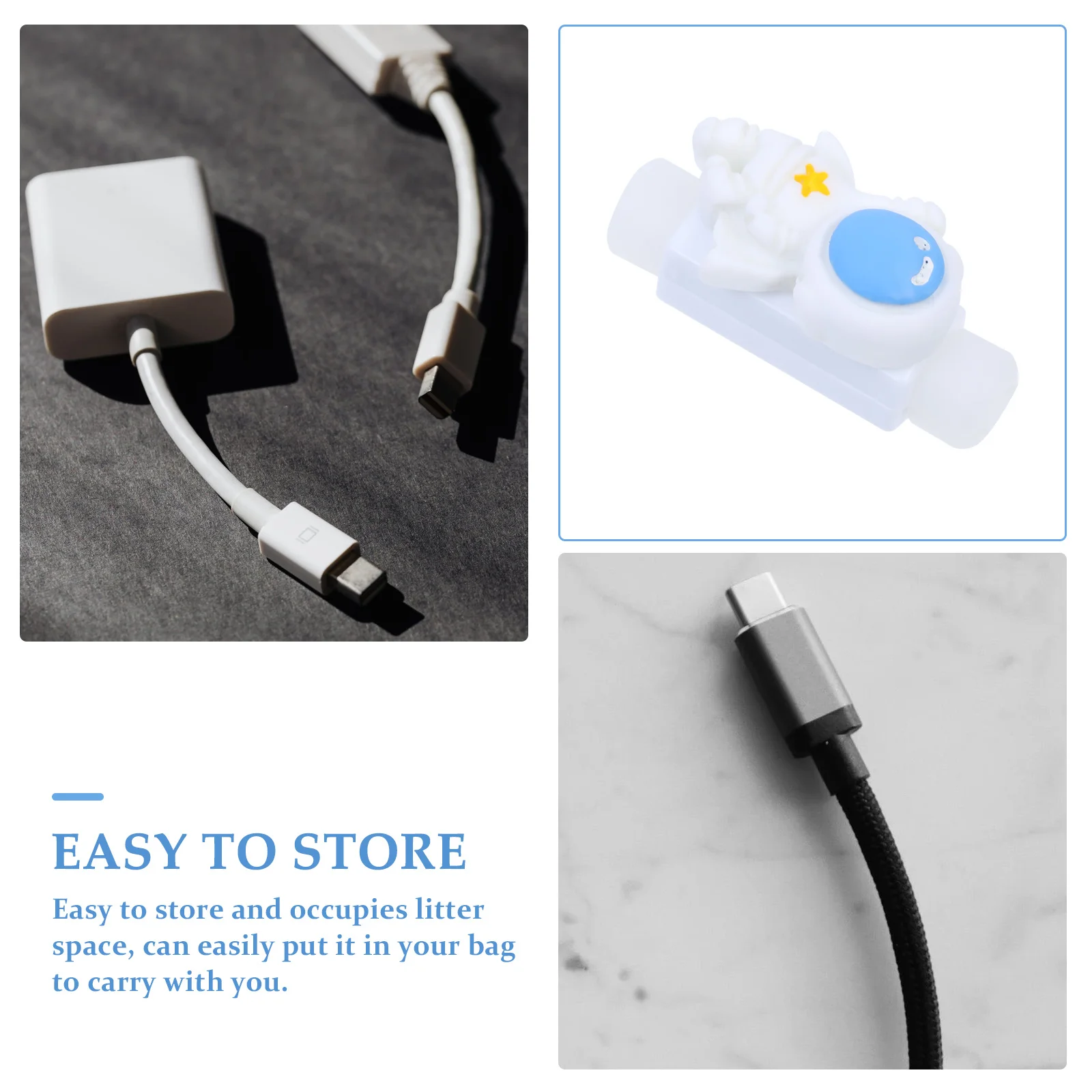 10pcs Astronaut Protector For Data Cord Organizer Durable Pp Resin Material Anti-Tangle Usb Cable Saver Charging Cable
10pcs Astronaut Protector For Data Cord Organizer Durable Pp Resin Material Anti-Tangle Usb Cable Saver Charging Cable