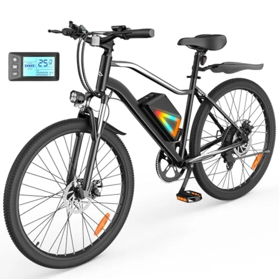 Electric bike for outdoor commuting and mountain riding, aluminum alloy frame, black, 750W/1000W peak motor with 20/25 MPH spee
Electric bike for outdoor commuting and mountain riding, aluminum alloy frame, black, 750W/1000W peak motor with 20/25 MPH spee