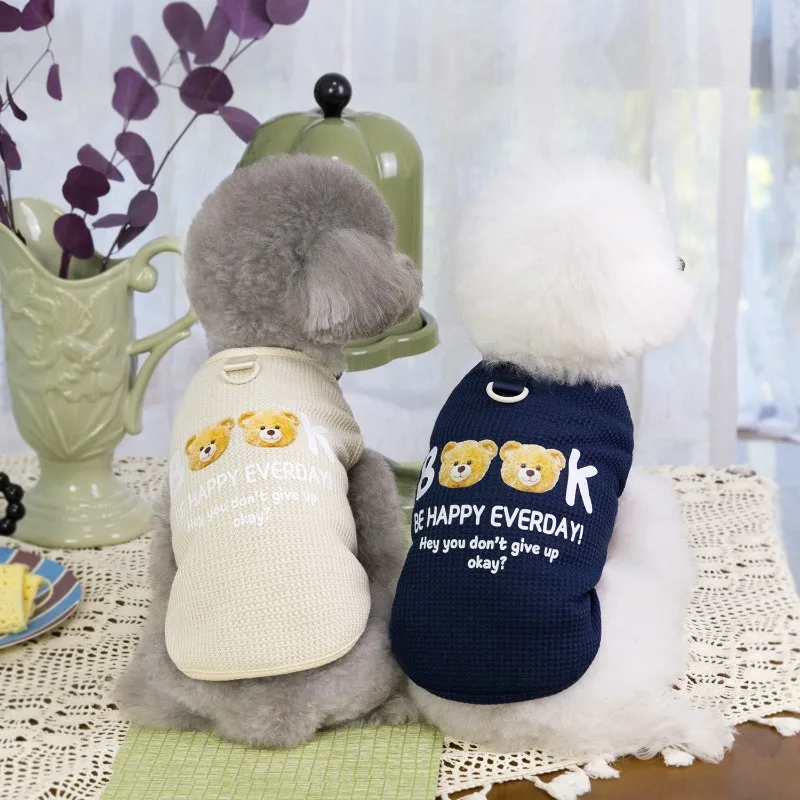 Cute Pet Clothes Spring Autumn Pet Bottom Shirt Teddy Classic Striped Vest Puppy Bear Vest Bichon Soft Home Clothes Dog Costume
Cute Pet Clothes Spring Autumn Pet Bottom Shirt Teddy Classic Striped Vest Puppy Bear Vest Bichon Soft Home Clothes Dog Costume
