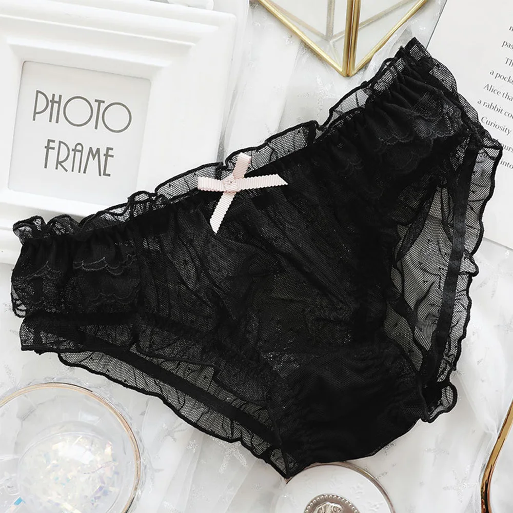 Seamless Sweet Transparent Lace Bow Mid-waist Underwear Mesh Panties Briefs Lingerie
Seamless Sweet Transparent Lace Bow Mid-waist Underwear Mesh Panties Briefs Lingerie