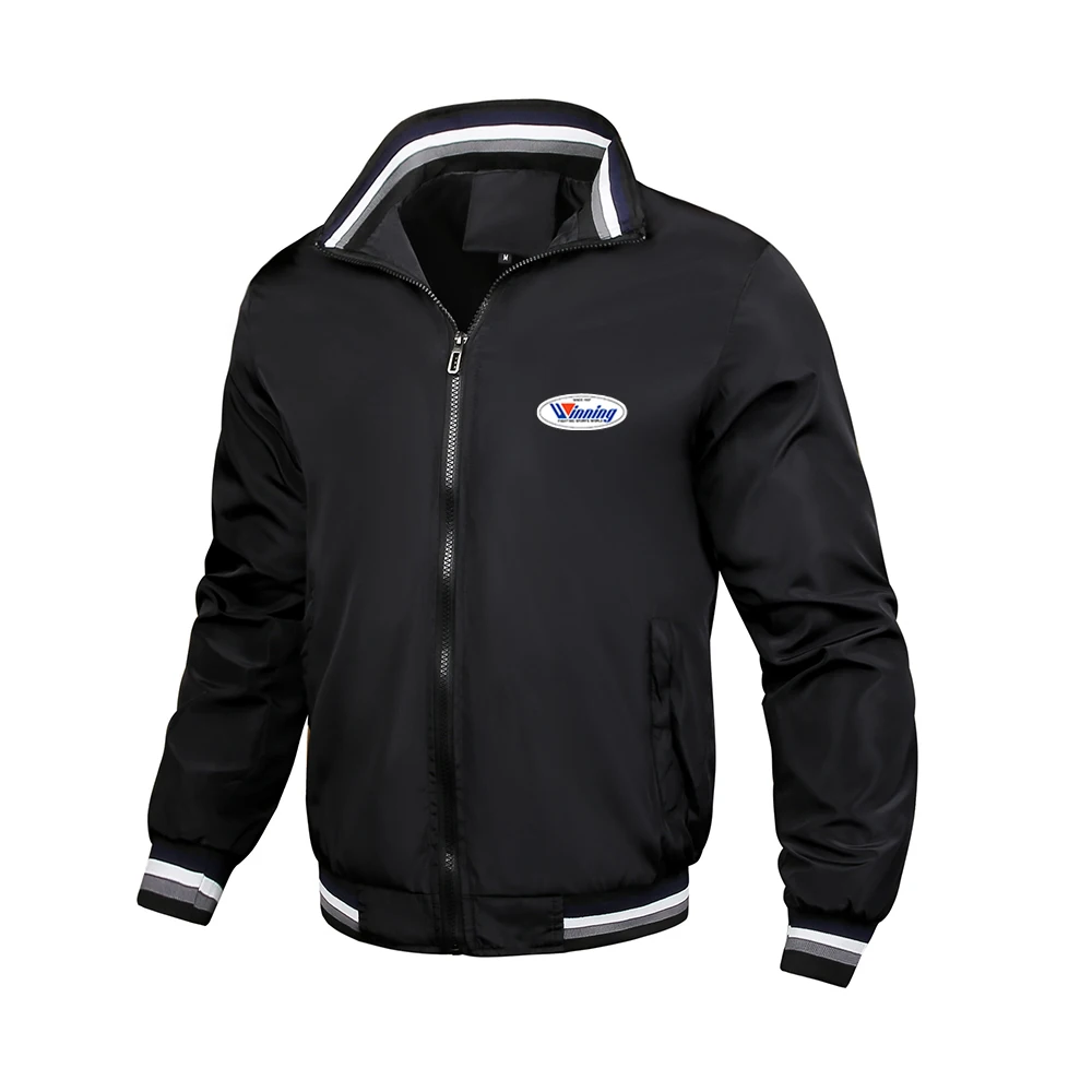 Мужская демисезонная куртка с изысканным принтом и круглым вырезом, в полоску
Мужская демисезонная куртка с изысканным принтом и круглым вырезом, в полоску