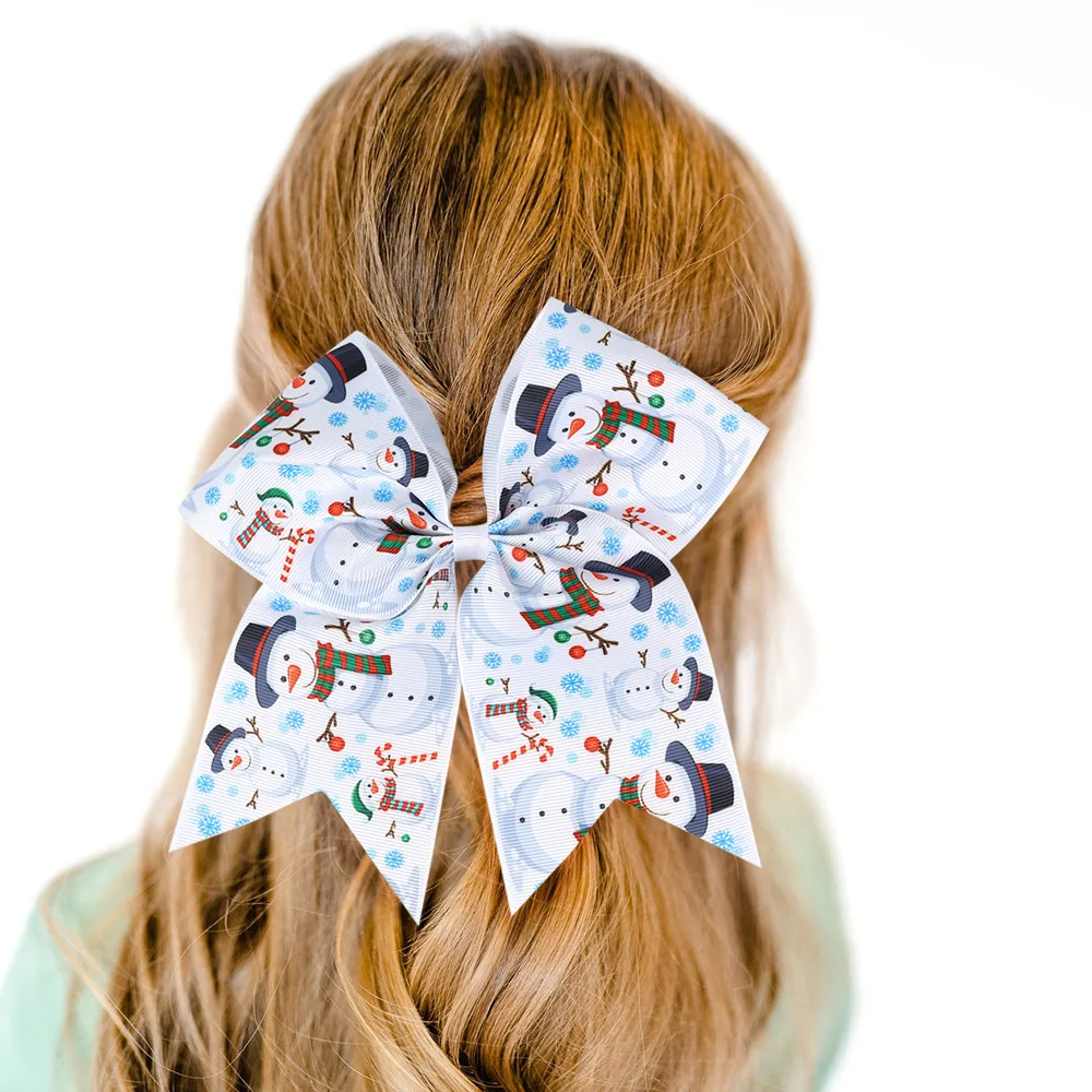 24 PCS/Lot, 7 inch Christmas Printed Grosgrain Ribbon Cheer Bow Hair Ties For Girls, Ponytail Hairbow With Elastic Bands
24 PCS/Lot, 7 inch Christmas Printed Grosgrain Ribbon Cheer Bow Hair Ties For Girls, Ponytail Hairbow With Elastic Bands
