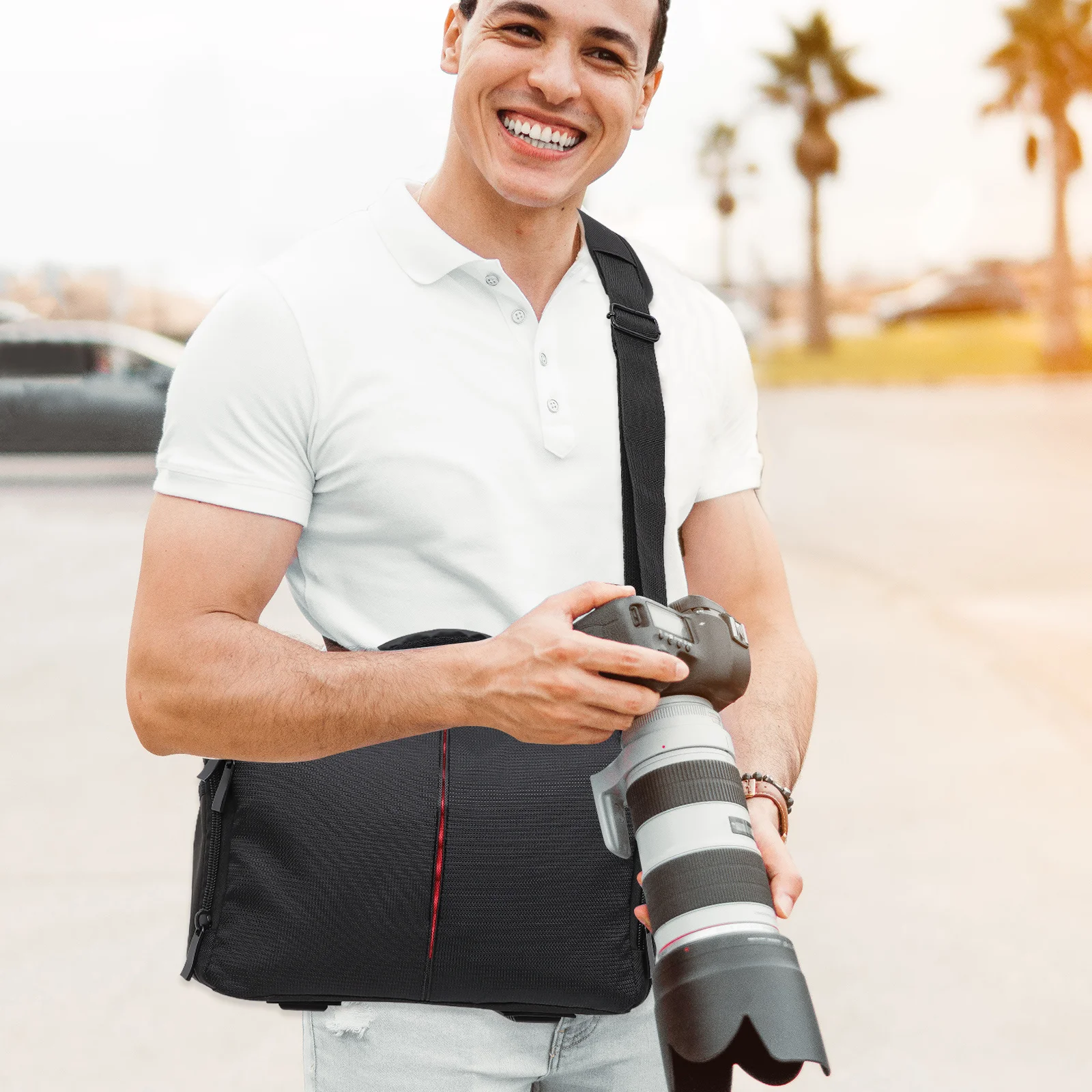 Waterproof Dslr Camera Bag Premium Polyester Shockproof Padded Case with Rain Cover Multiple Pockets Adjustable Strap Crossbody
Waterproof Dslr Camera Bag Premium Polyester Shockproof Padded Case with Rain Cover Multiple Pockets Adjustable Strap Crossbody