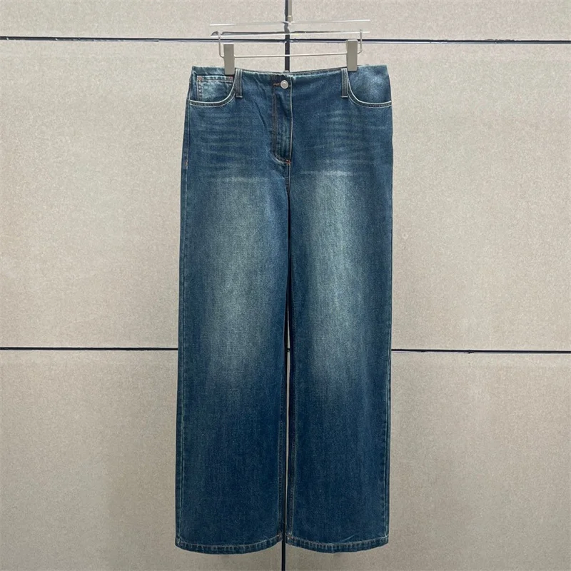 Women's jeans New retro washed women's pants for autumn 2025 Low waisted pure cotton straight leg pants Denim pants trousers
Women's jeans New retro washed women's pants for autumn 2025 Low waisted pure cotton straight leg pants Denim pants trousers