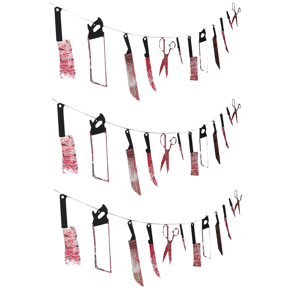 3pcs Gruesome Blood Splattered 2.2M Banner Halloween Decoration Scissors Horror Props Party Supplies Bloody Banner
3pcs Gruesome Blood Splattered 2.2M Banner Halloween Decoration Scissors Horror Props Party Supplies Bloody Banner