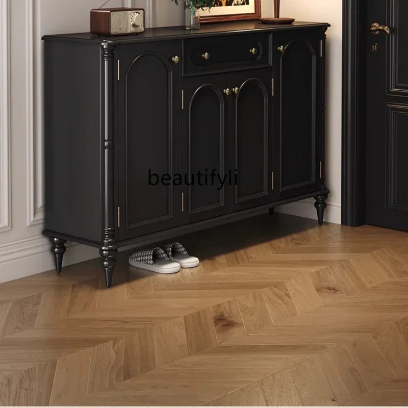 ss1001 Retro French porch cabinet against the wall, pure solid wood entry, large widened capacity shoe cabinet, home door
ss1001 Retro French porch cabinet against the wall, pure solid wood entry, large widened capacity shoe cabinet, home door