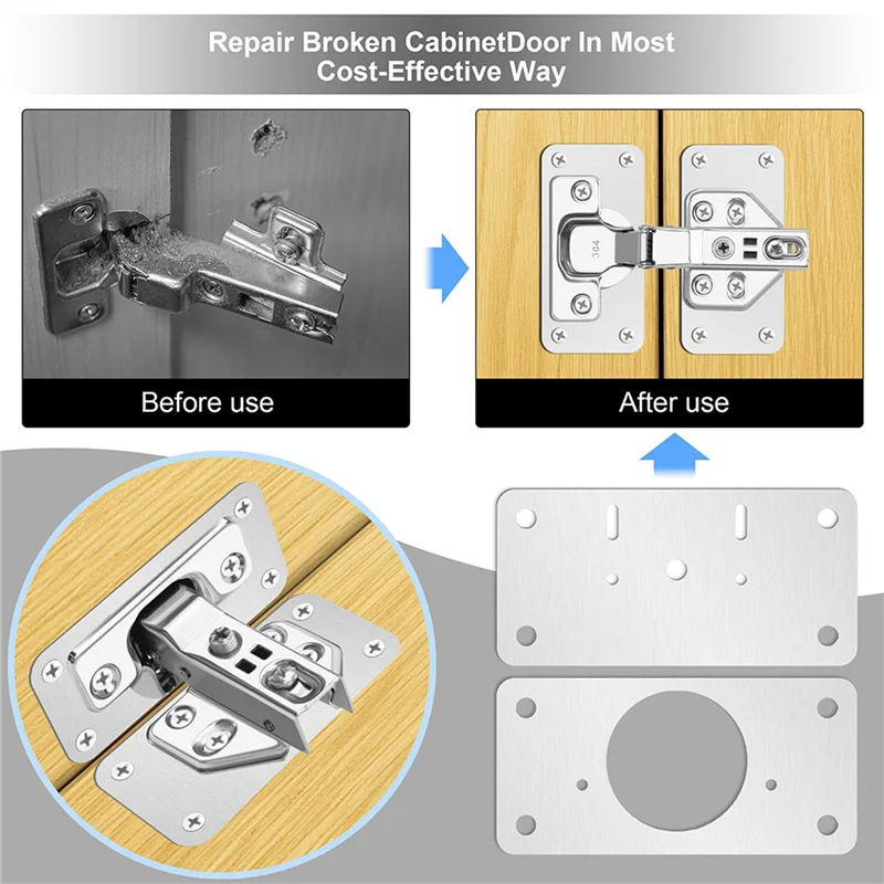 A23P 36-Pack Hinge Repair Kit - Cabinet Door Hinge Repair Plate Hinge Fixing Plate For Kitchen Cupboard Door Locker Cabinet
A23P 36-Pack Hinge Repair Kit - Cabinet Door Hinge Repair Plate Hinge Fixing Plate For Kitchen Cupboard Door Locker Cabinet