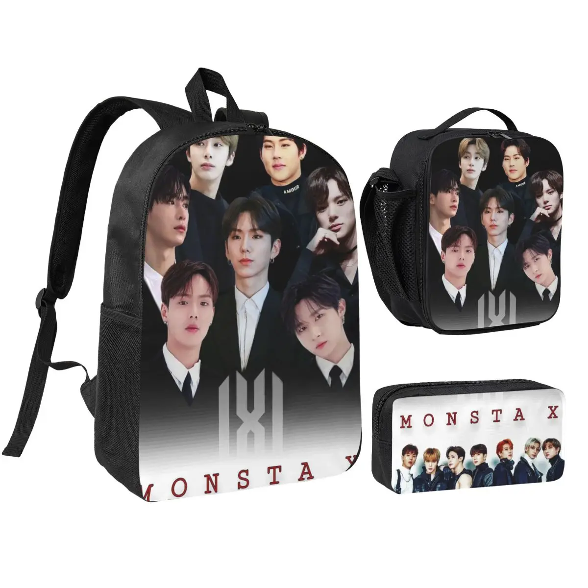 Monsta X Kpop Backpack Student BookBag School Bag Shoulder Bags 3ps Insulated Lunch Bag Pencil Case
Monsta X Kpop Backpack Student BookBag School Bag Shoulder Bags 3ps Insulated Lunch Bag Pencil Case