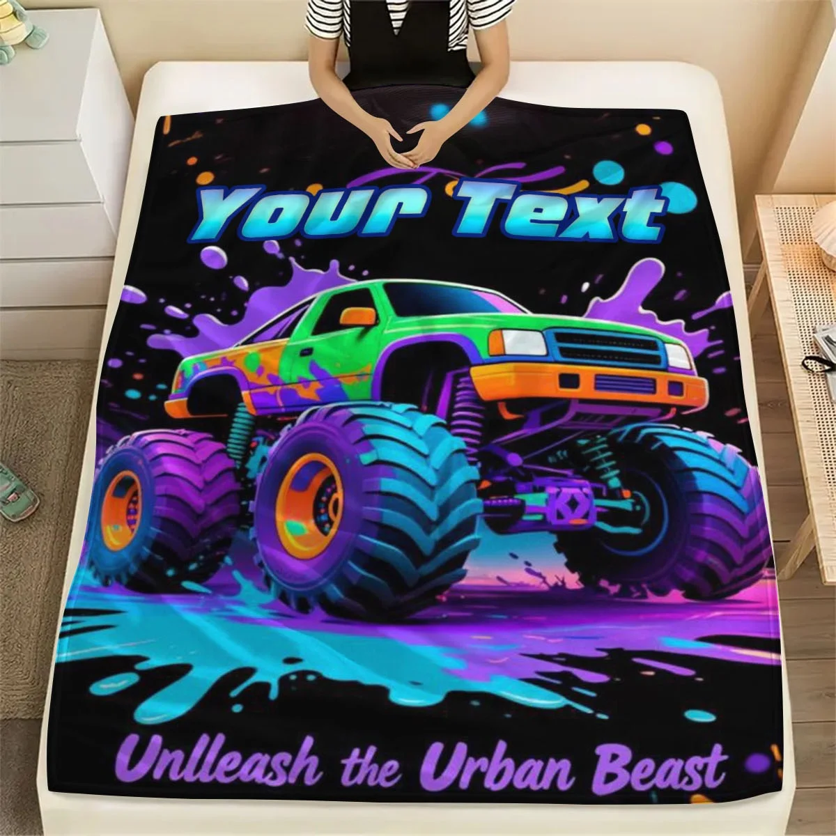 Фланелевое одеяло с персонализированным именем и рисунком монстра-трака — мягкое, уютное, теплое для дивана, кровати, путешествий
Фланелевое одеяло с персонализированным именем и рисунком монстра-трака — мягкое, уютное, теплое для дивана, кровати, путешествий