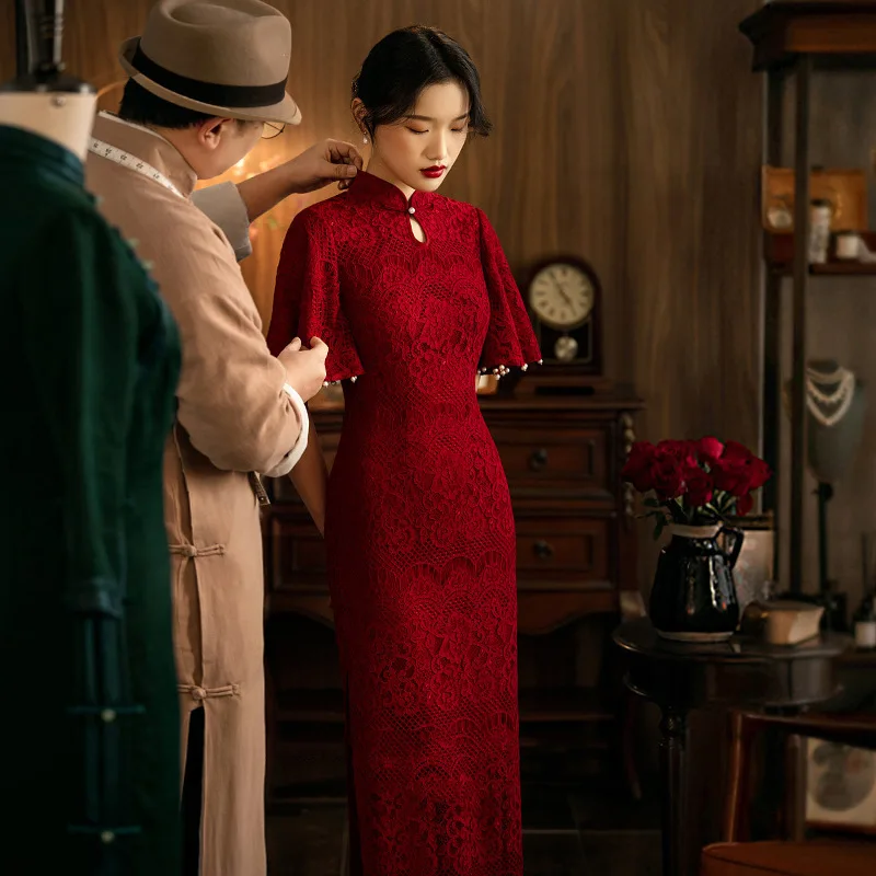 Elegant Red Long Wedding Simple Slimming Evening Gown New Bride Ceremony Dress Summer New Arrival No Brand Registered
Elegant Red Long Wedding Simple Slimming Evening Gown New Bride Ceremony Dress Summer New Arrival No Brand Registered