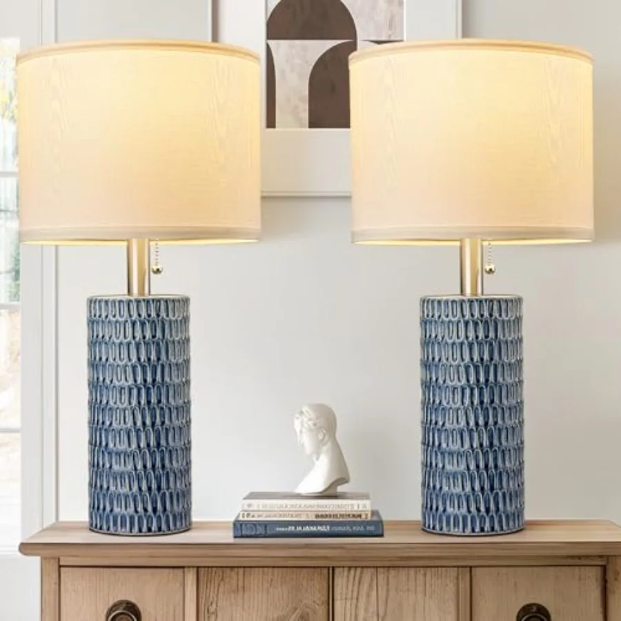 Table Lamps for Living Room Set of 2 Ceramic Table Lamps for Bedroom 20" Modern Lamps for Night Stands
Table Lamps for Living Room Set of 2 Ceramic Table Lamps for Bedroom 20" Modern Lamps for Night Stands