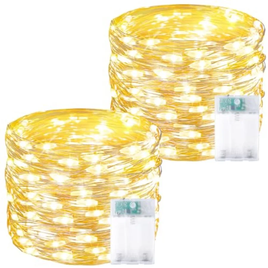 2 Pack 60 LED Fairy Lights Battery Operated with Timer, 20Feet Waterproof String Lights Indoor Outdoor, Cuttable Battery Light
2 Pack 60 LED Fairy Lights Battery Operated with Timer, 20Feet Waterproof String Lights Indoor Outdoor, Cuttable Battery Light