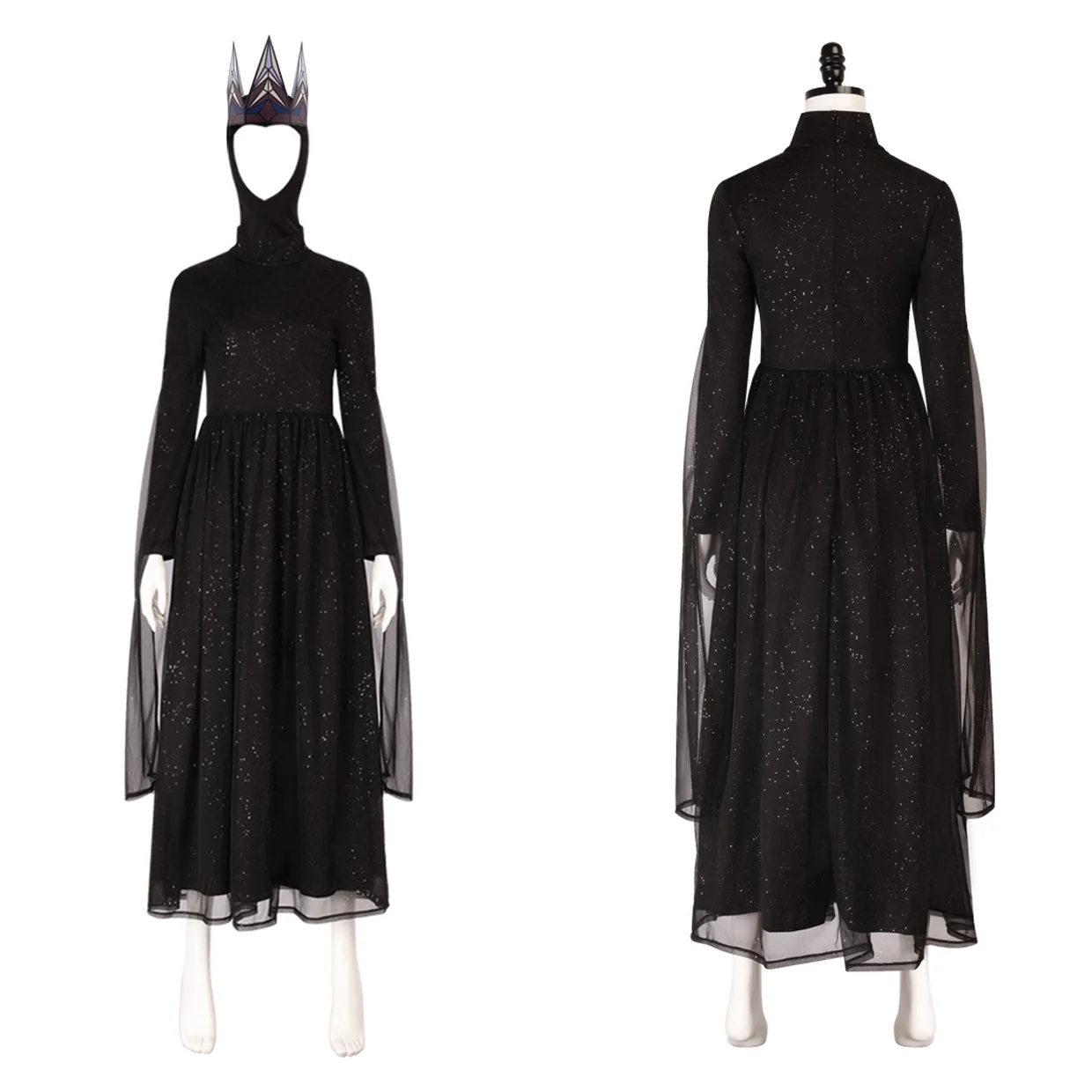 Evil Queen Cosplay Costume Queen Black Tulle Skirt With Mask Crown Full Set Musical Theater Masquerade Suit Halloween
Evil Queen Cosplay Costume Queen Black Tulle Skirt With Mask Crown Full Set Musical Theater Masquerade Suit Halloween