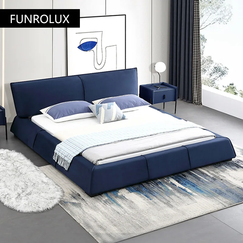 Modern Simple Cloth Bed Master Bedroom Double Bed Villa Feather Back King Bed 1.5/1.8M Wedding Bed Frosted Cloth Bed
Modern Simple Cloth Bed Master Bedroom Double Bed Villa Feather Back King Bed 1.5/1.8M Wedding Bed Frosted Cloth Bed