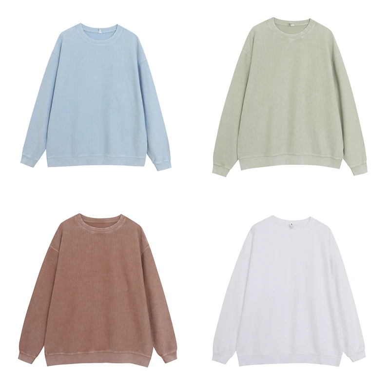 Washed Cotton Sweatshirt Unisex Oversized Basic Crew Neck Long Sleeve round Neck Simple Style Spring Autumn Seasonal Wear
Washed Cotton Sweatshirt Unisex Oversized Basic Crew Neck Long Sleeve round Neck Simple Style Spring Autumn Seasonal Wear