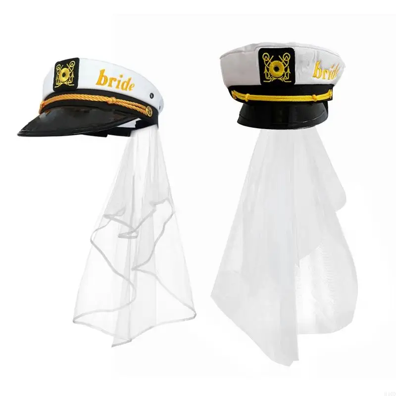 340D Captain Hat Costume Marine Hat with Veil for Costume Accessory Bridal Wedding Party Decoration
340D Captain Hat Costume Marine Hat with Veil for Costume Accessory Bridal Wedding Party Decoration