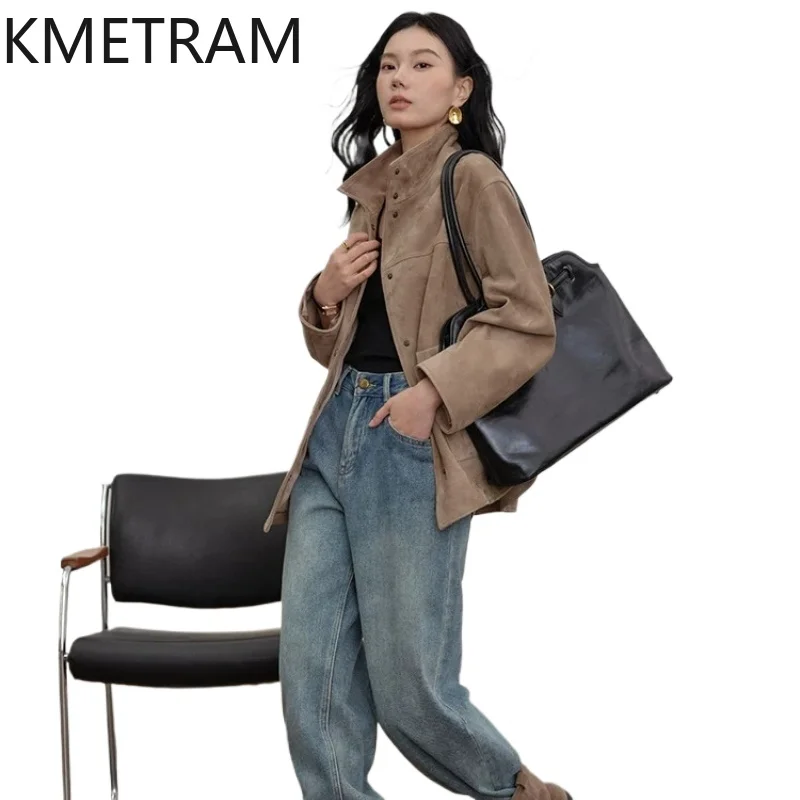 KMETRAM Genuine Sheepskin Leather Jacket Woman Premium Mid-Length Trench Coat Fashion Autumn Jackets Women Clothing 2026 jaqueta
KMETRAM Genuine Sheepskin Leather Jacket Woman Premium Mid-Length Trench Coat Fashion Autumn Jackets Women Clothing 2026 jaqueta