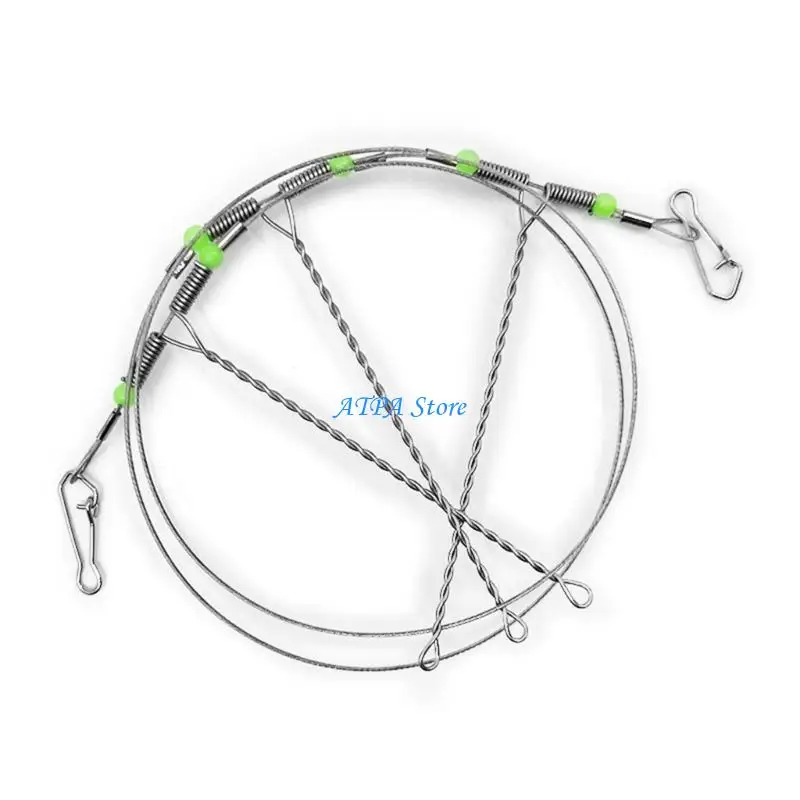 U13C Tackle Rigs Fishing Leader Steel Wire Traces Leader Fishing Rigs with Swivels
U13C Tackle Rigs Fishing Leader Steel Wire Traces Leader Fishing Rigs with Swivels