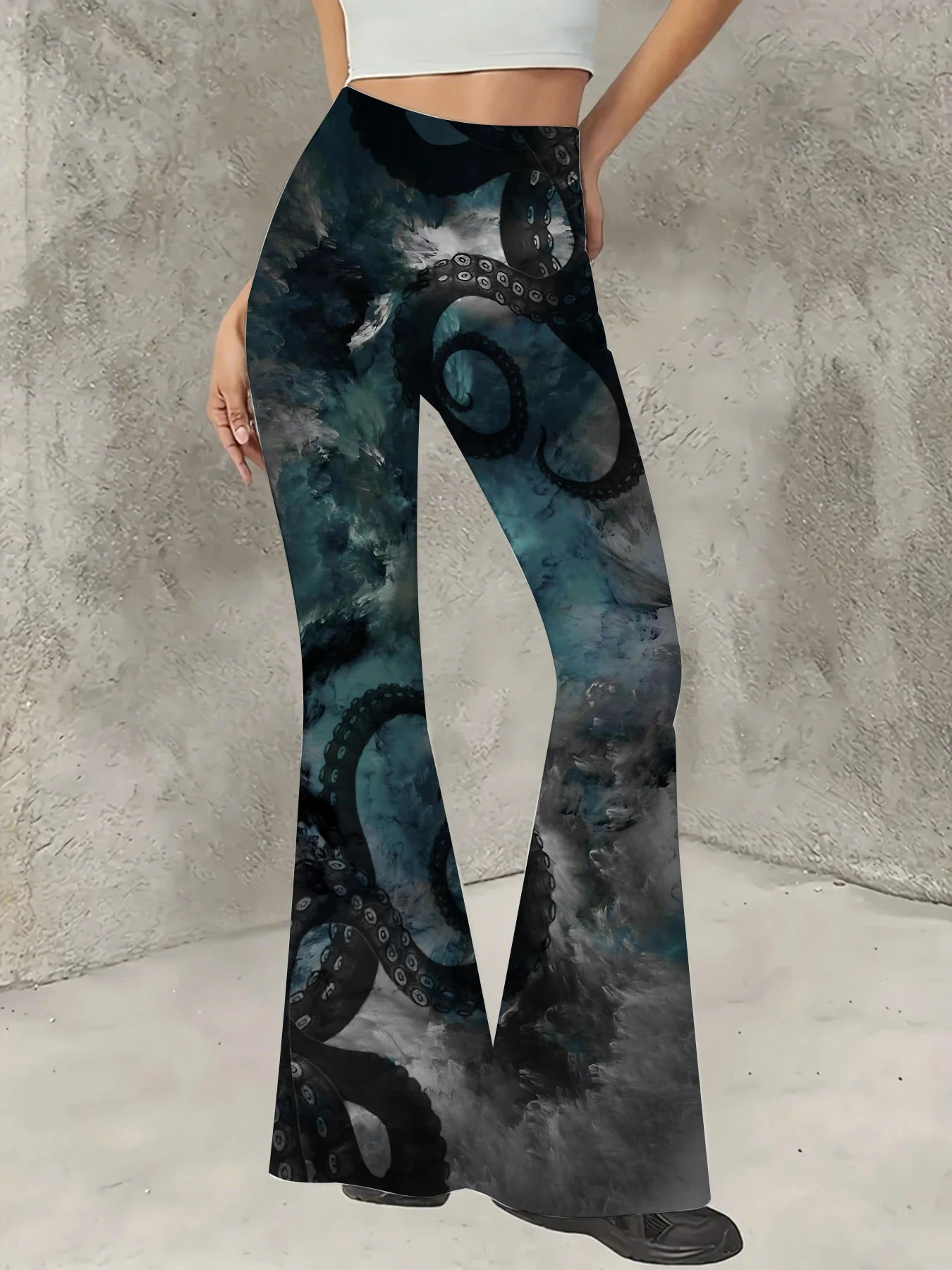 Women's Striped Print Flare Pants Loose Fit Knit Wide Leg Bell Bottom Trousers
Women's Striped Print Flare Pants Loose Fit Knit Wide Leg Bell Bottom Trousers