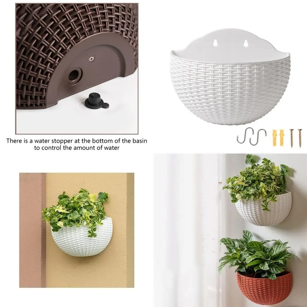 Цветочный горшок Изысканная настенная пластиковая настенная подвесная корзина Цветочный горшок для открытого сада, балкона, для
Цветочный горшок Изысканная настенная пластиковая настенная подвесная корзина Цветочный горшок для открытого сада, балкона, для